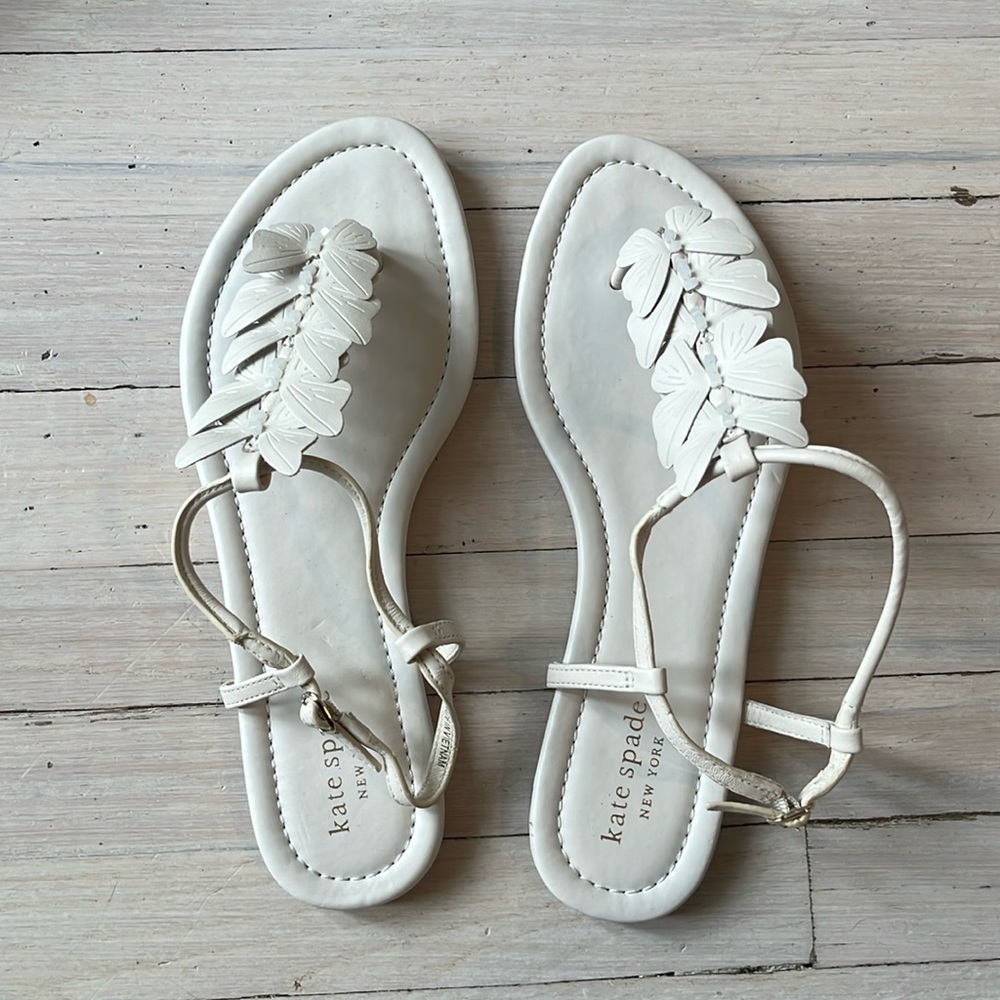 Kate spade white sandals size 7 never worn